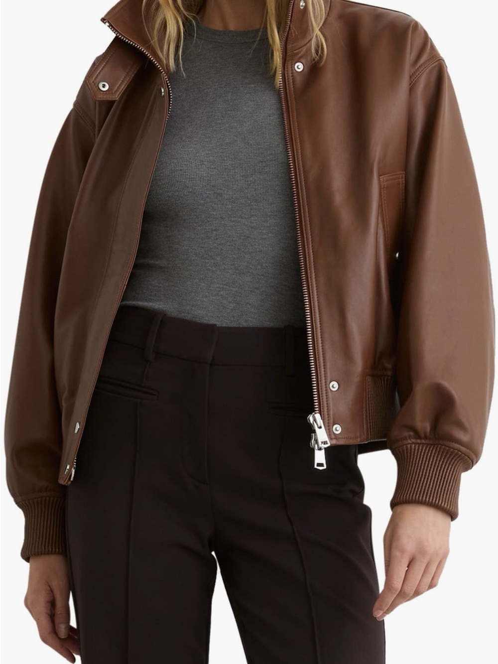 Reiss
Cara Leather
Bomber Jacket Size - 0